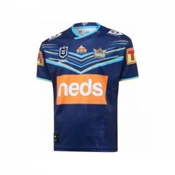 Camisola Gold Coast Titans Rugby Equipamento Primeiro 2020 Manga Curta